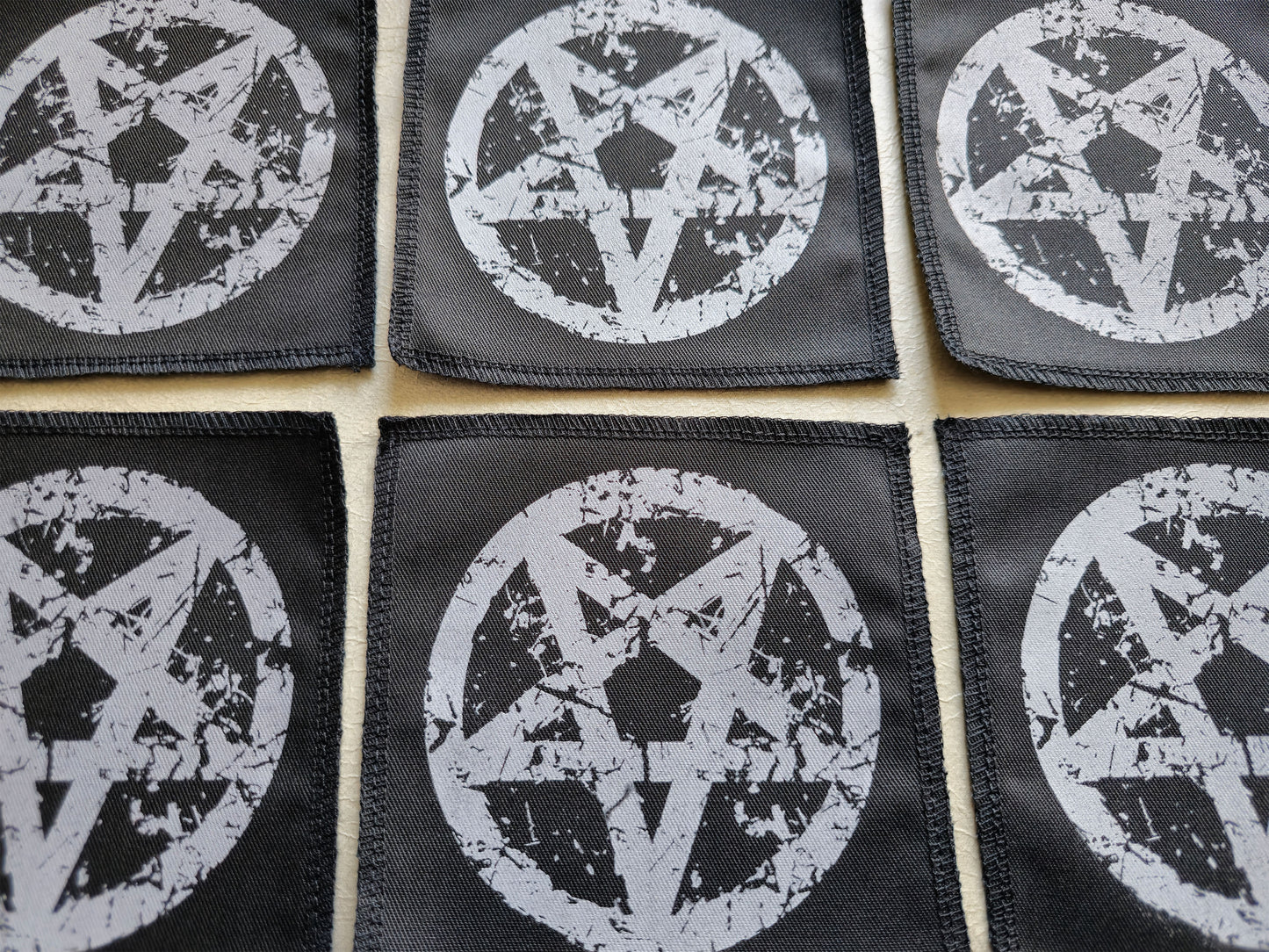 Pentagram Patch | Handmade Screen Printed Patch | Sew On Patch