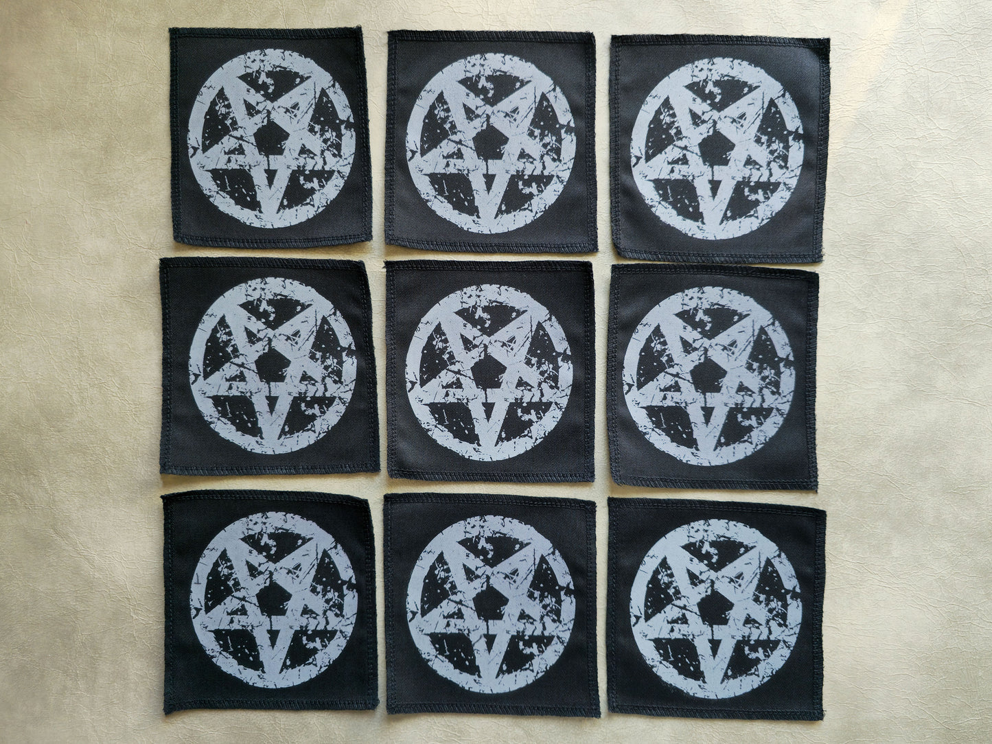 Pentagram Patch | Handmade Screen Printed Patch | Sew On Patch