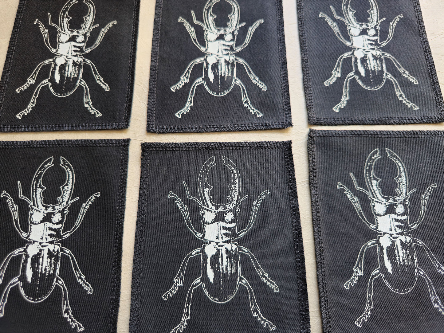 Stag Beetle Patch | Handmade Screen Printed Patch | Sew On Patch