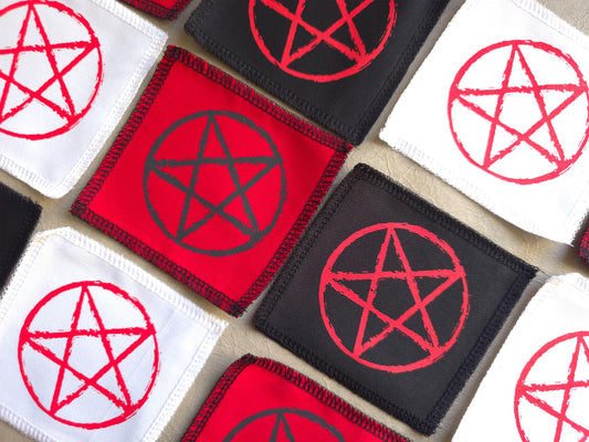 Pentagram Symbol Patch | Screen Printed Patch | Occult Patch