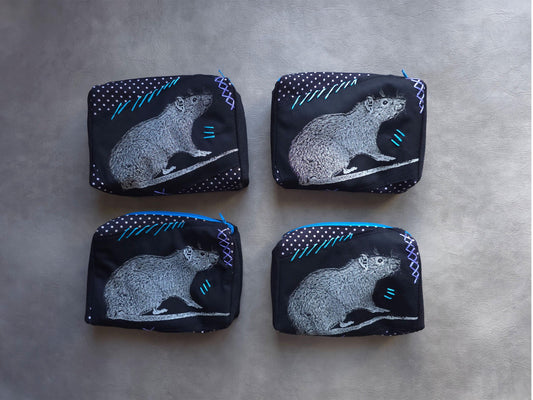 Rat Belt Pouch | Handmade Waist Bag | Screen Printed