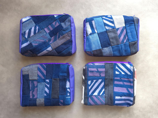 Printed Denim Belt Pouch | Handmade Waist Bag | Zero waste