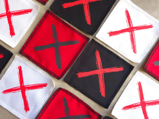 X Symbol Patch | Screen Printed Sew On Patch | Punk Patch