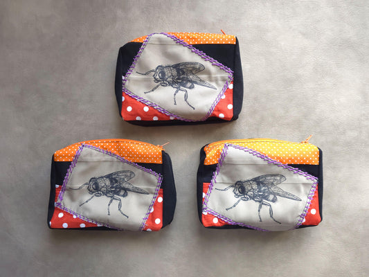 Fly Belt Pouch | Handmade Waist Bag | Screen Printed | Punk Pocket