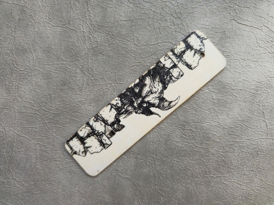 Monster Out The Wall Wooden Bookmark | Handmade | Original Art Decoupage