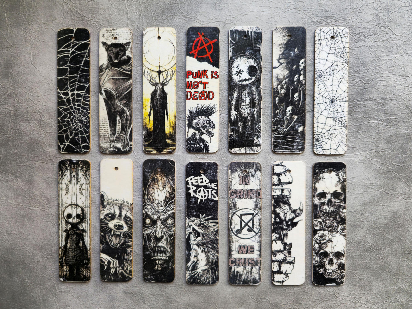 Cobweb Wooden Bookmark | Handmade | Original Art Decoupage