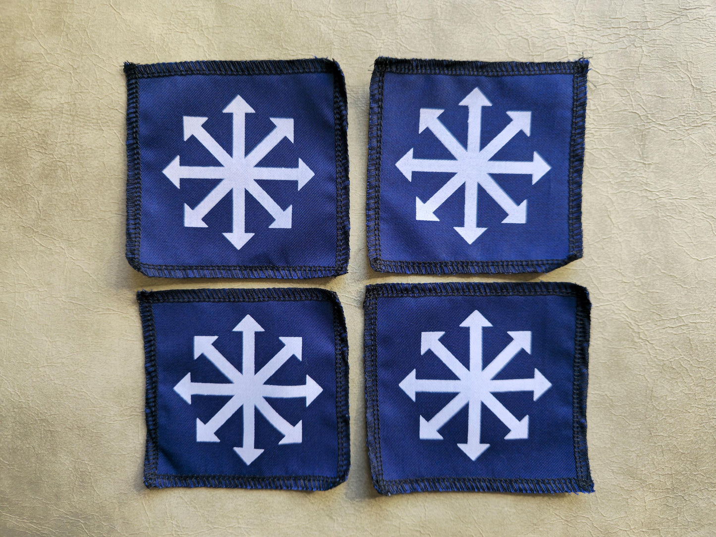 Chaos Symbol Patch | Handmade Screen Printed | Punk Patch