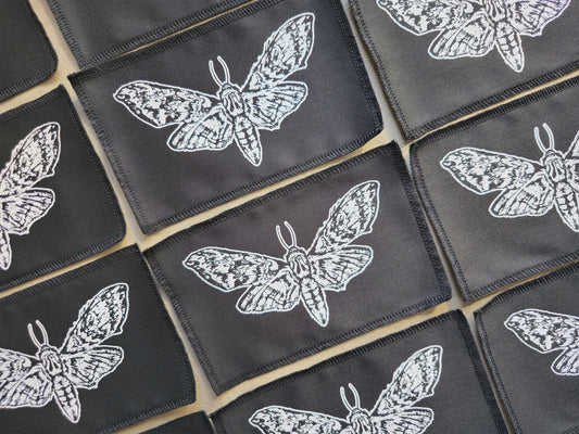 Moth Patch | Handmade Screen Printed | Punk Patch