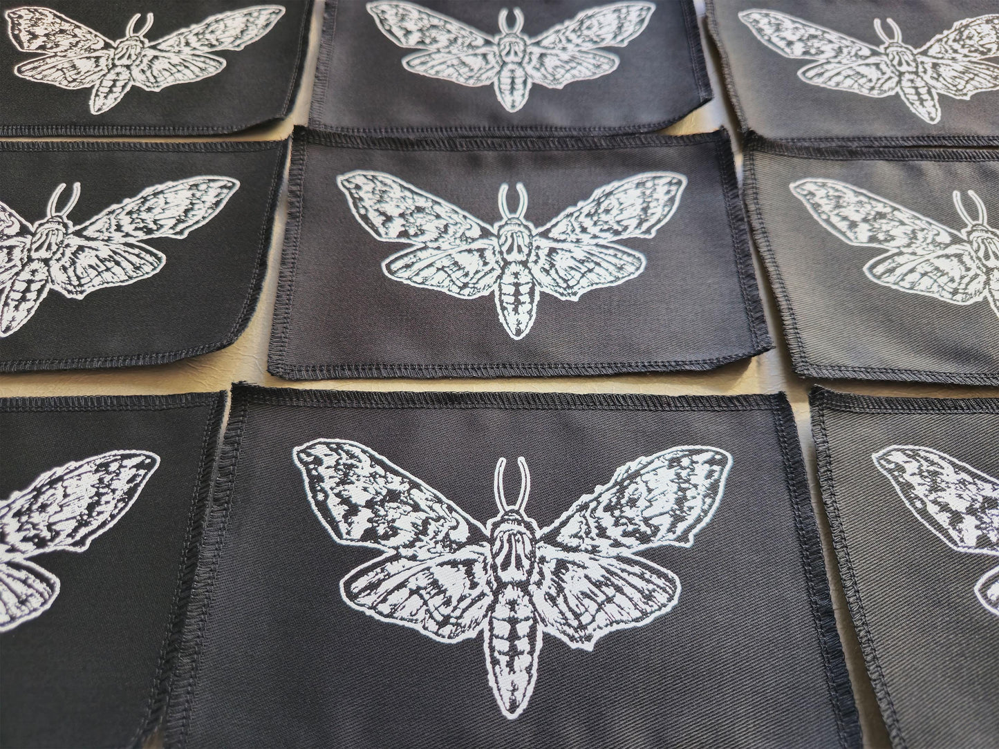 Moth Patch | Handmade Screen Printed | Punk Patch