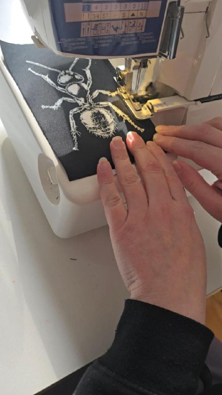 Ant Patch | Handmade Screen Printed Patch | Sew on Patch