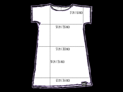 Screaming Rat Patch Dress | Handmade Screen Printed Dress | Zero waste Patchwork Dress