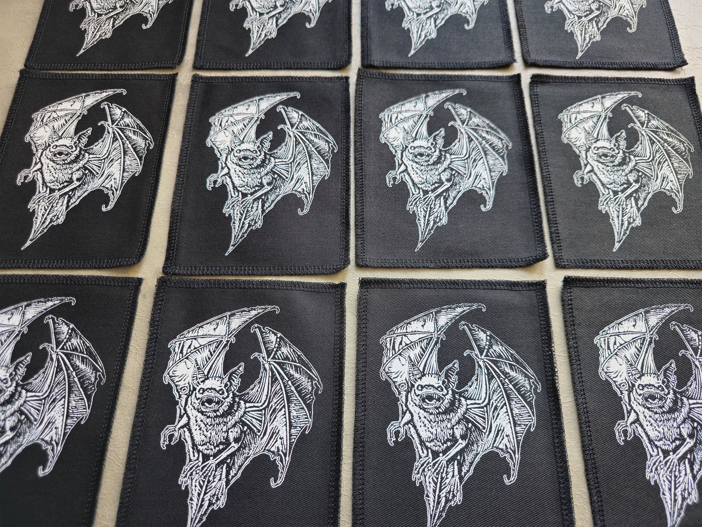 Screaming Chiroptera Patch | Handmade Screen Printed Patch | Sew On Patch