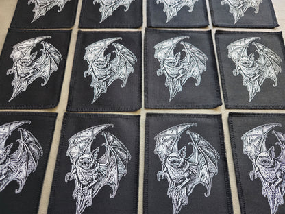Screaming Chiroptera Patch | Handmade Screen Printed Patch | Sew On Patch