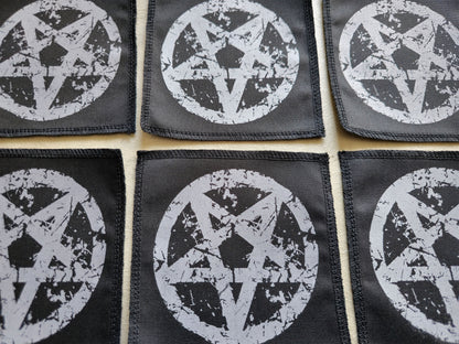 Pentagram Patch | Handmade Screen Printed Patch | Sew On Patch