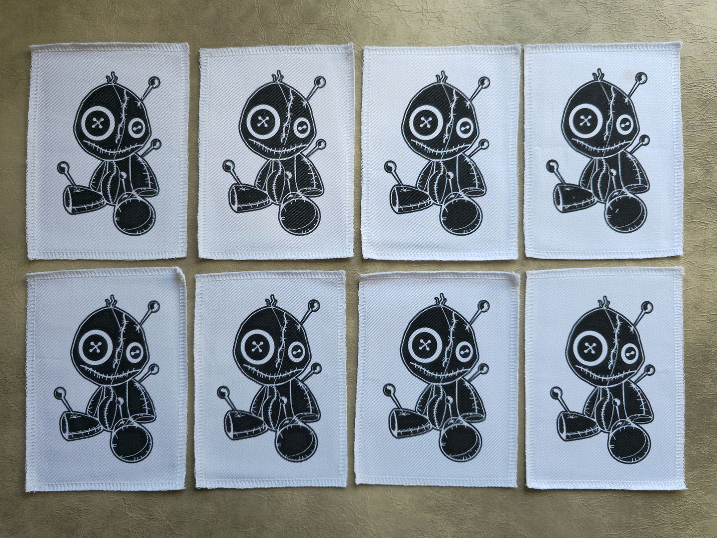 Voodoo Doll Patch | Handmade Screen Printed Patch | Sew On Patch