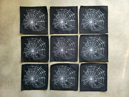 Spider Web Patch | Handmade Screen Printed Patch | Sew On Patch