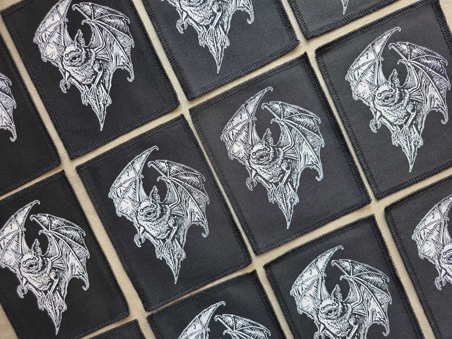 Screaming Chiroptera Patch | Handmade Screen Printed Patch | Sew On Patch