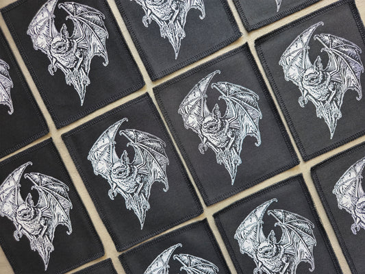 Screaming Chiroptera Patch | Handmade Screen Printed Patch | Sew On Patch