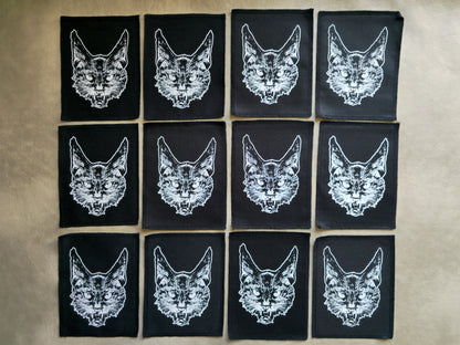 Cat Patch | Handmade Screen Printed Patch | Sew On Patch