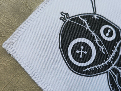 Voodoo Doll Patch | Handmade Screen Printed Patch | Sew On Patch
