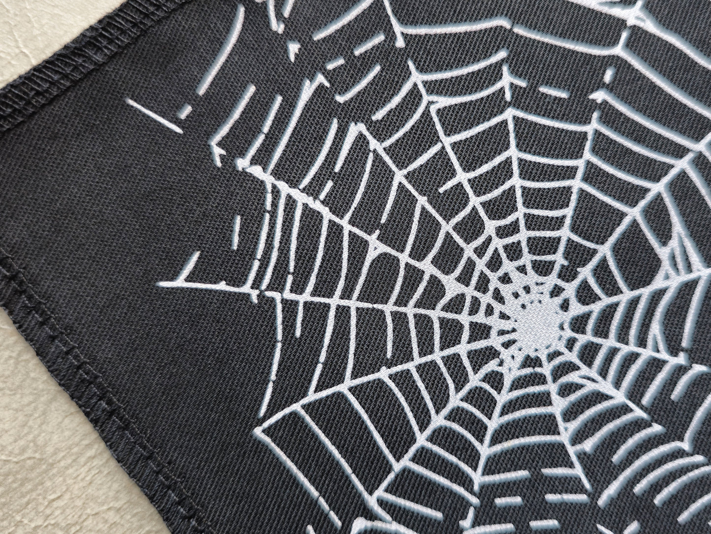 Spider Web Patch | Handmade Screen Printed Patch | Sew On Patch