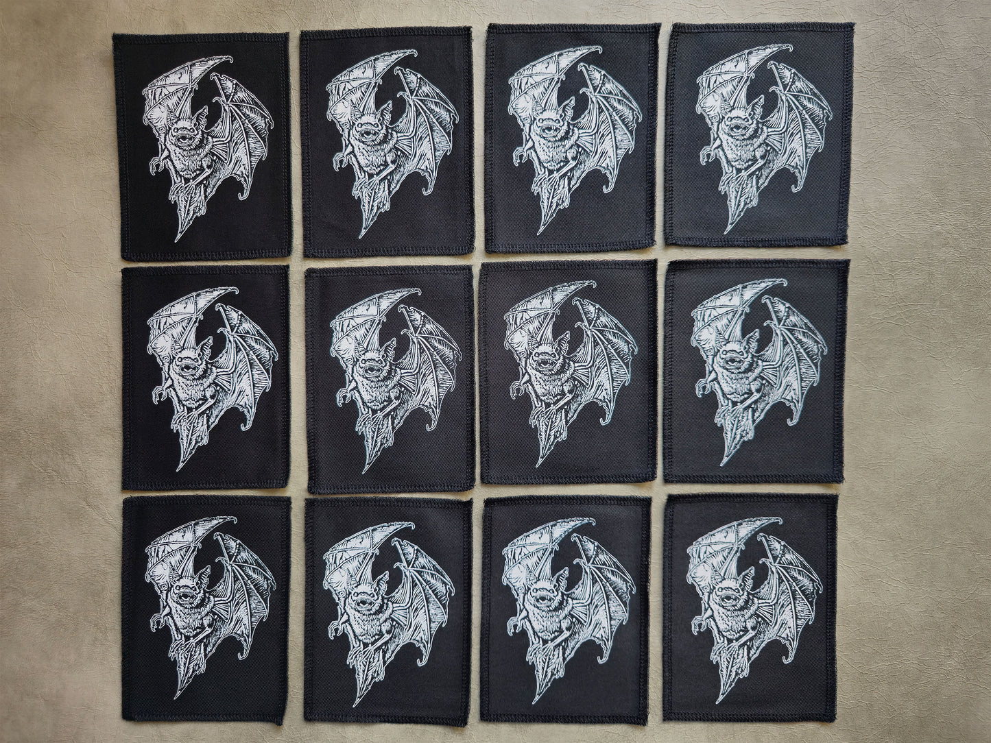 Screaming Chiroptera Patch | Handmade Screen Printed Patch | Sew On Patch