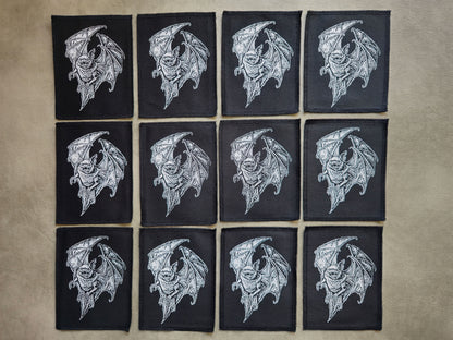 Screaming Chiroptera Patch | Handmade Screen Printed Patch | Sew On Patch