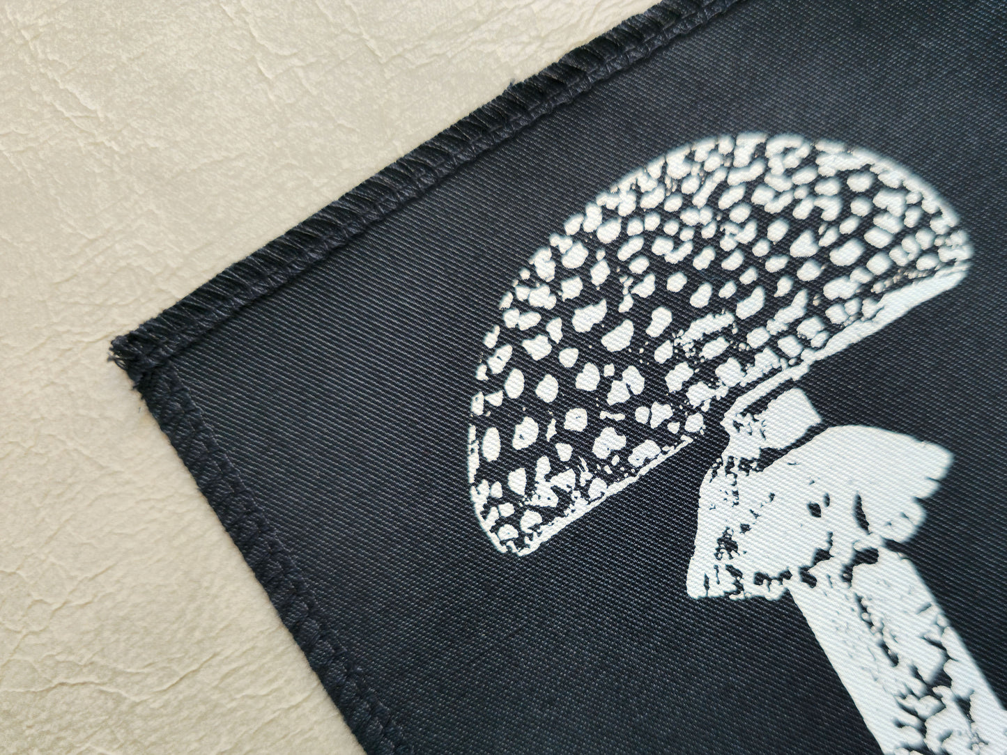 Toadstool Mushroom Patch |  Handmade Screen Printed Patch | Sew On Patch