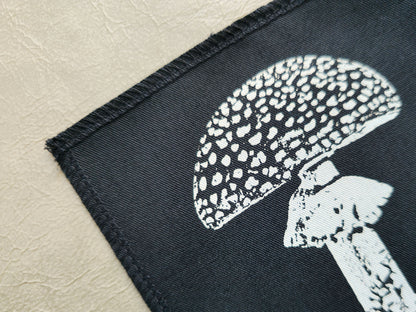 Toadstool Mushroom Patch |  Handmade Screen Printed Patch | Sew On Patch