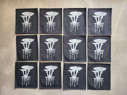 Mushroom Patch | Handmade Screen Printed Patch | Sew On Patch