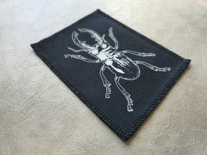 Stag Beetle Patch |  Handmade Screen Printed Patch | Sew On Patch