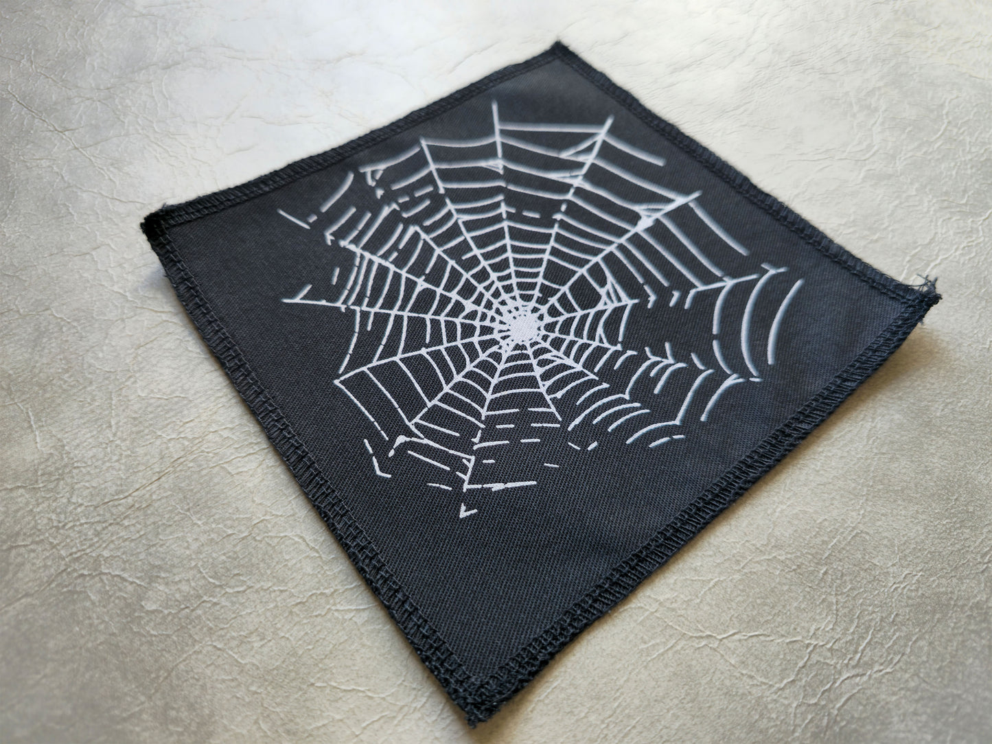 Spider Web Patch | Handmade Screen Printed Patch | Sew On Patch