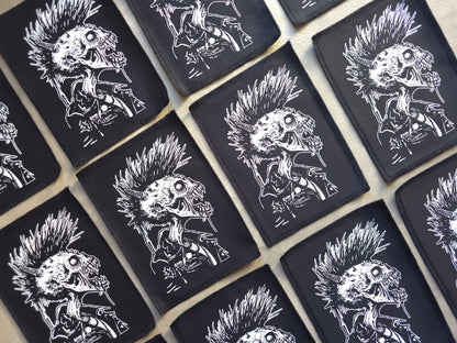 Zombie Punx Patch | Handmade Screen Printed | Punk Sew on Patch