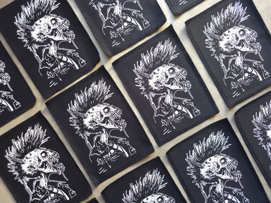 Zombie Punx Patch | Handmade Screen Printed | Punk Sew on Patch