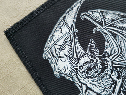 Screaming Chiroptera Patch | Handmade Screen Printed Patch | Sew On Patch