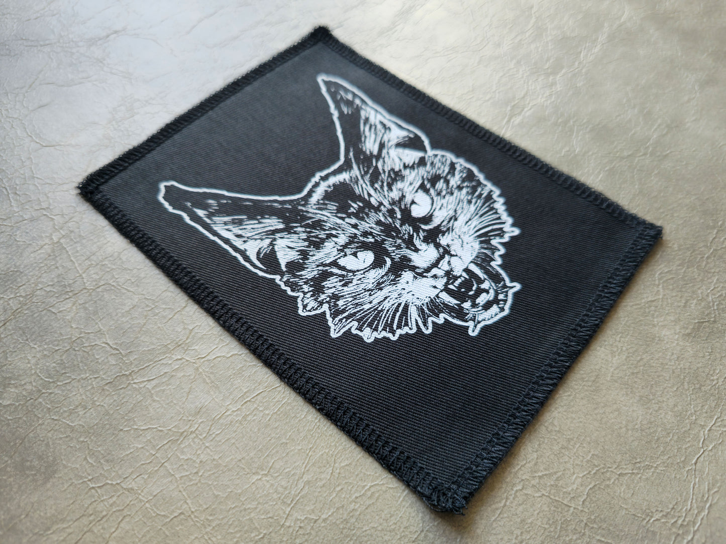 Cat Patch | Handmade Screen Printed Patch | Sew On Patch