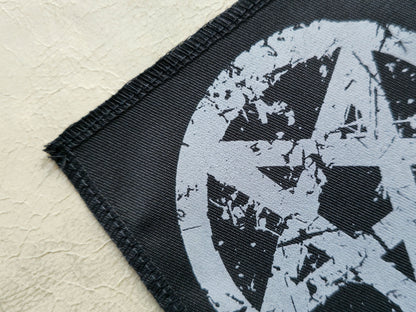 Pentagram Patch | Handmade Screen Printed Patch | Sew On Patch