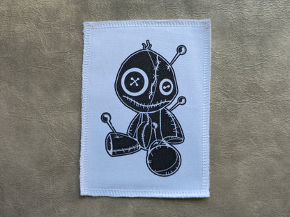 Voodoo Doll Patch | Handmade Screen Printed Patch | Sew On Patch