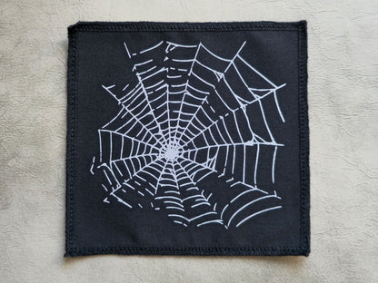 Spider Web Patch | Handmade Screen Printed Patch | Sew On Patch
