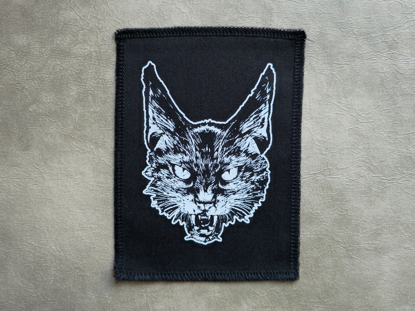 Cat Patch | Handmade Screen Printed Patch | Sew On Patch