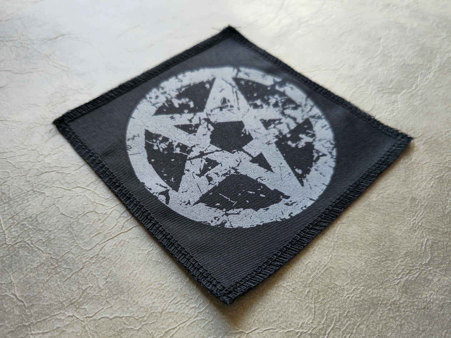 Pentagram Patch | Handmade Screen Printed Patch | Sew On Patch