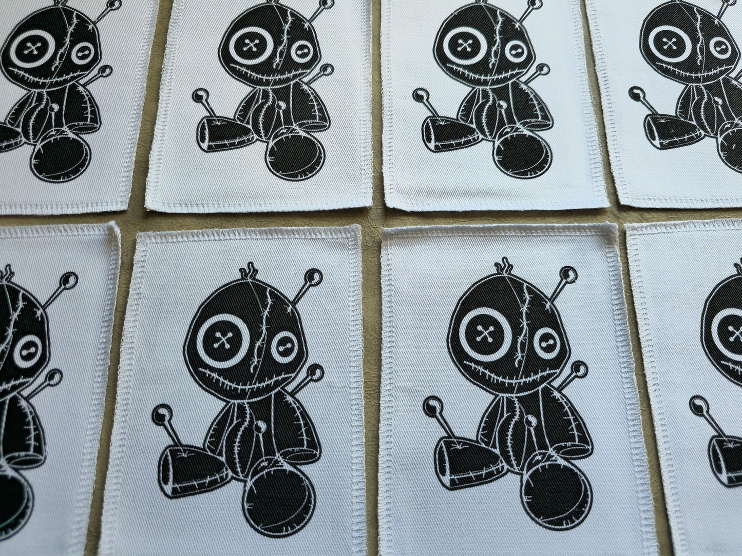 Voodoo Doll Patch | Handmade Screen Printed Patch | Sew On Patch