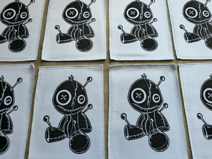 Voodoo Doll Patch | Handmade Screen Printed Patch | Sew On Patch