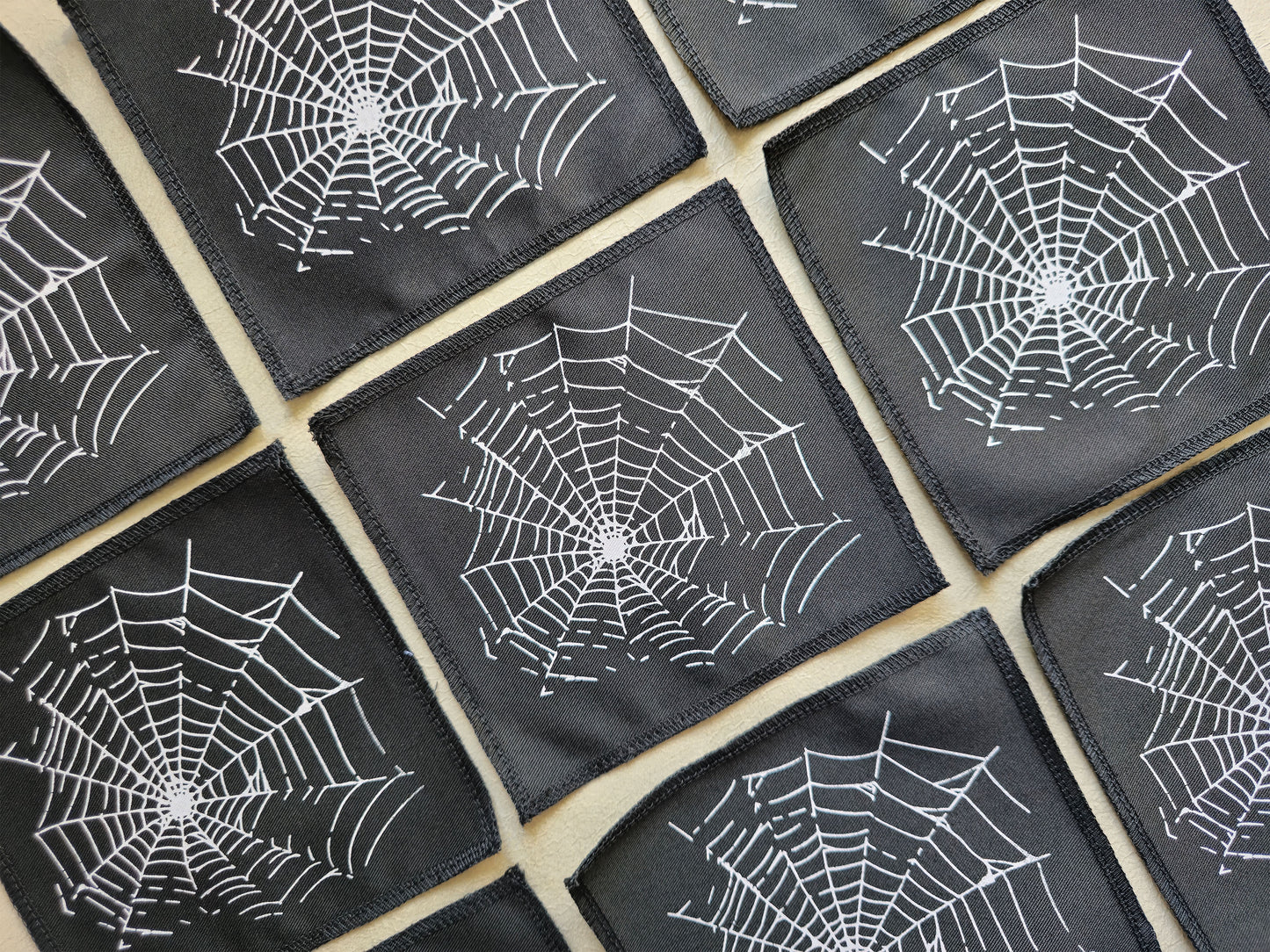Spider Web Patch | Handmade Screen Printed Patch | Sew On Patch