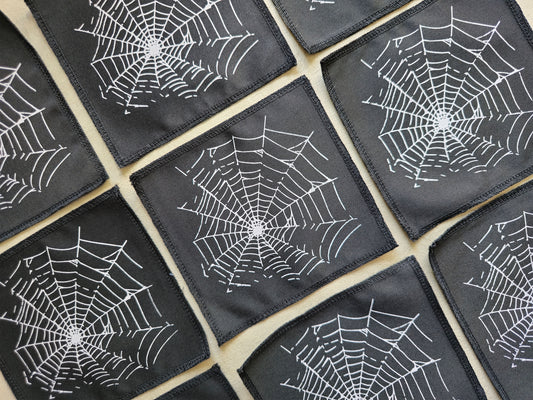 Spider Web Patch | Handmade Screen Printed Patch | Sew On Patch