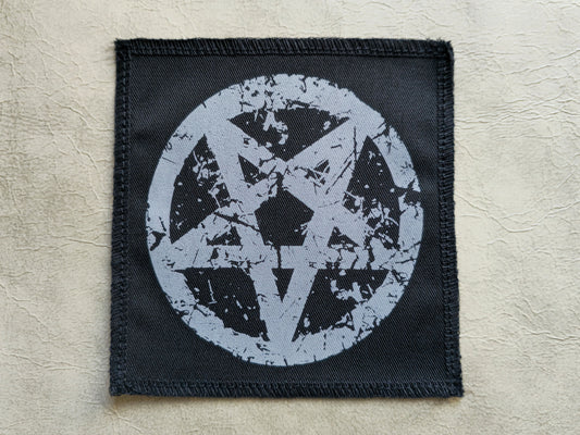 Pentagram Patch | Handmade Screen Printed Patch | Sew On Patch