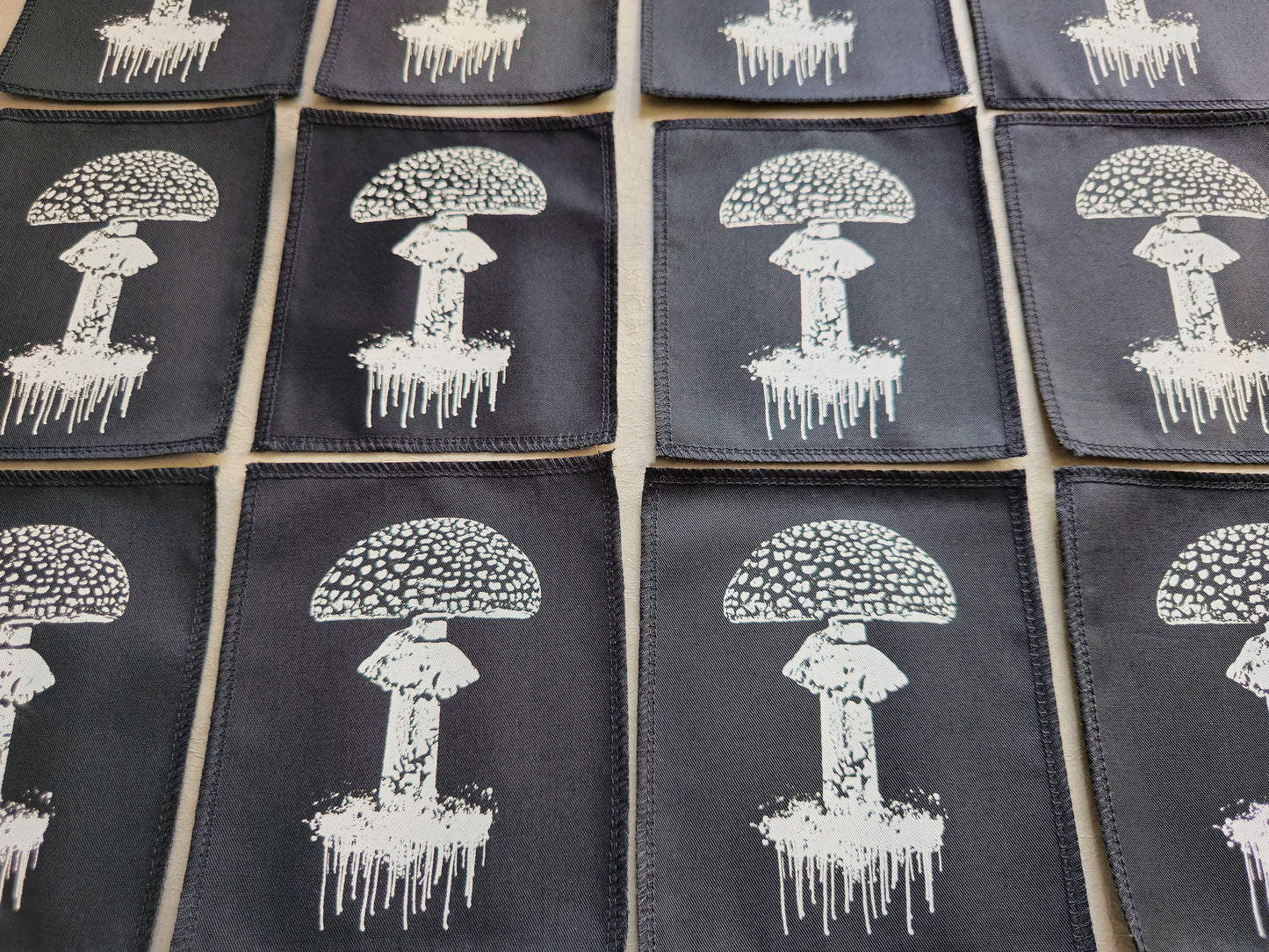 Toadstool Mushroom Patch |  Handmade Screen Printed Patch | Sew On Patch