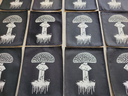 Toadstool Mushroom Patch |  Handmade Screen Printed Patch | Sew On Patch