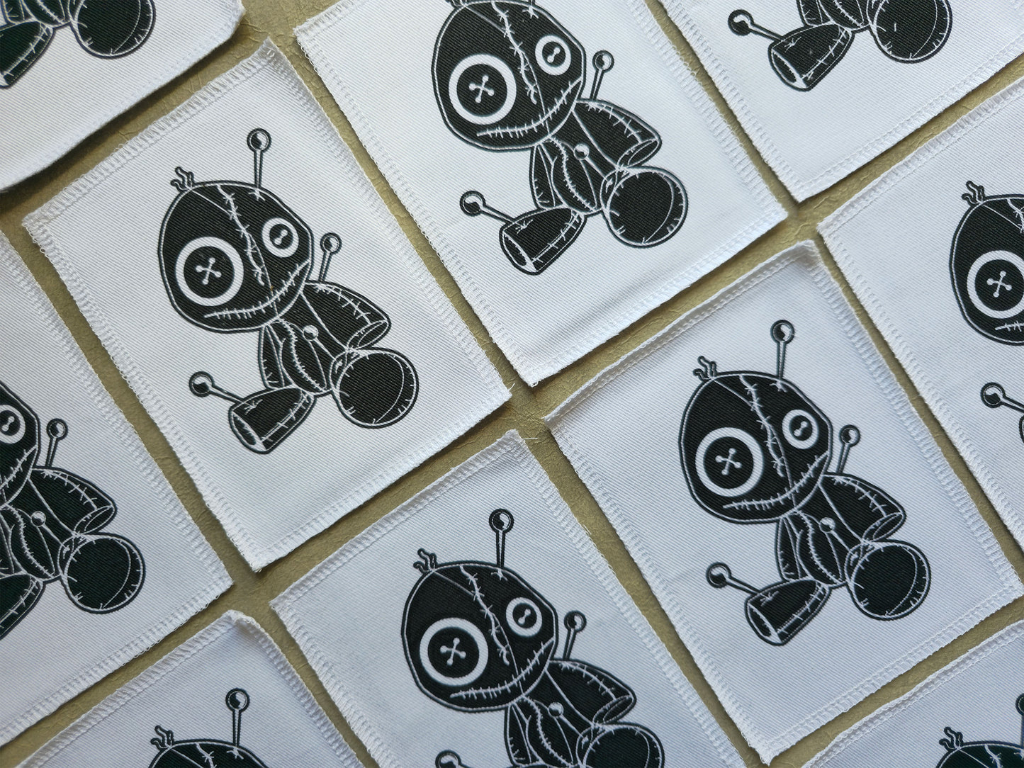 Voodoo Doll Patch | Handmade Screen Printed Patch | Sew On Patch