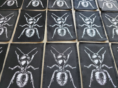 Ant Patch | Handmade Screen Printed Patch | Sew on Patch